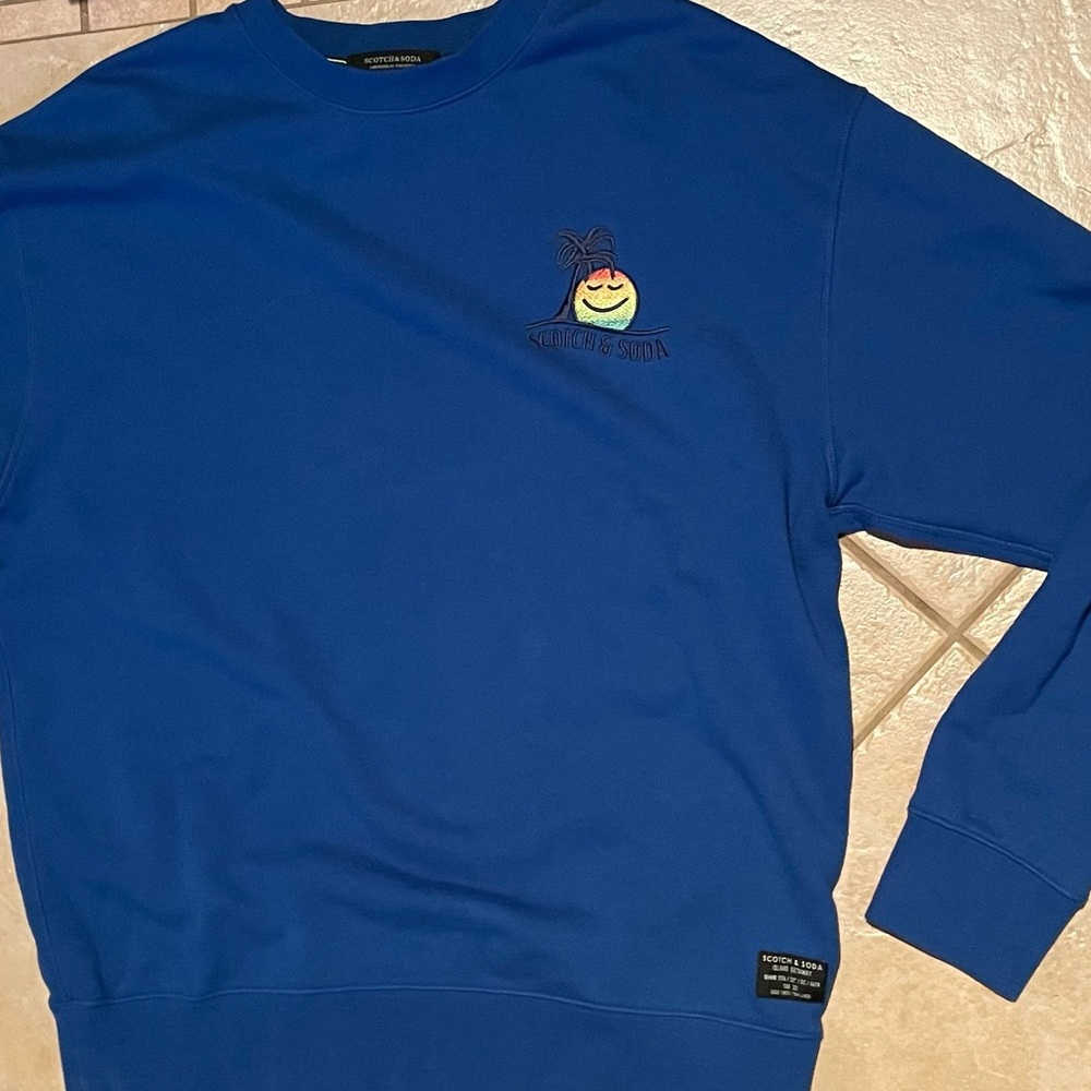Scotch and Soda Mad Happy Men’s Pullover Shirt Lounge Sweatshirt Sweater Large - Picture 5 of 14